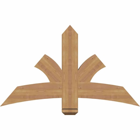 Ekena Millwork Davenport Timber Gable Bracket, Western Red Cedar, 48"W x 28"H x 3 1/2"D x 5 1/2"F, 14/12 Pitch GBW048X28X0406DAV00SWR